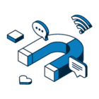 Magnet with speech bubble illustration